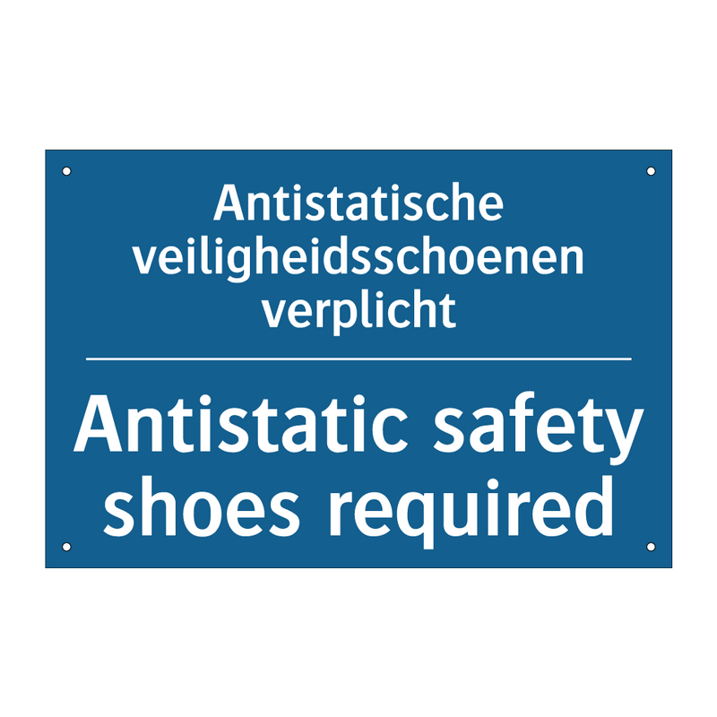 Antistatische veiligheidsschoenen /.../ - Antistatic safety shoes required /.../