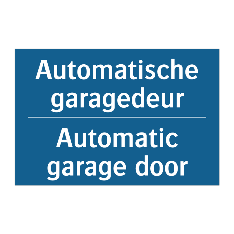 Automatische garagedeur - Automatic garage door & Automatische garagedeur - Automatic garage door