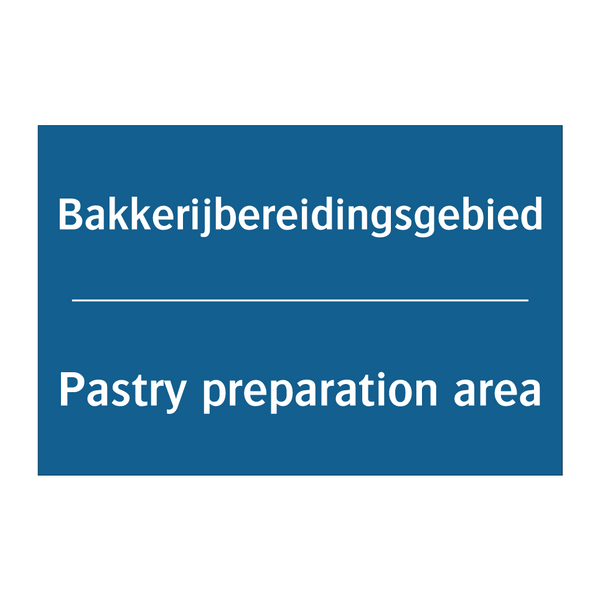 Bakkerijbereidingsgebied - Pastry preparation area