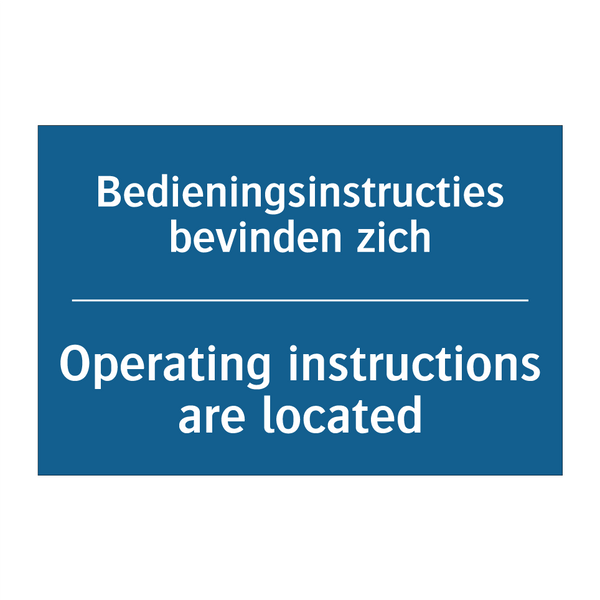 Bedieningsinstructies bevinden /.../ - Operating instructions are located /.../