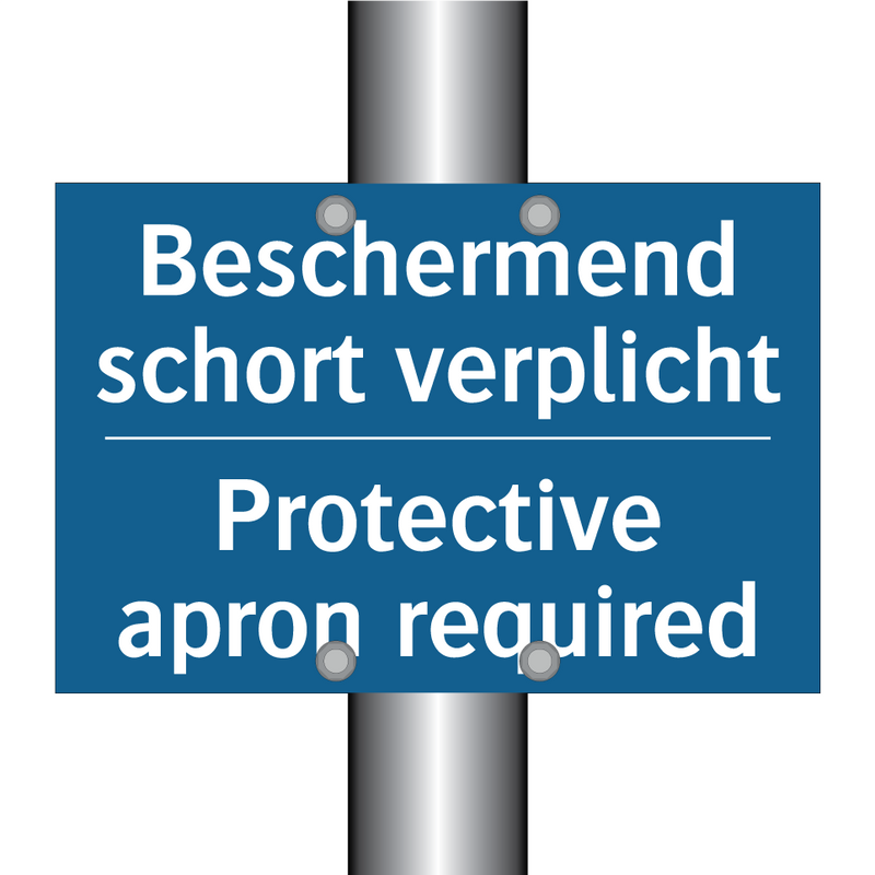 Beschermend schort verplicht - Protective apron required