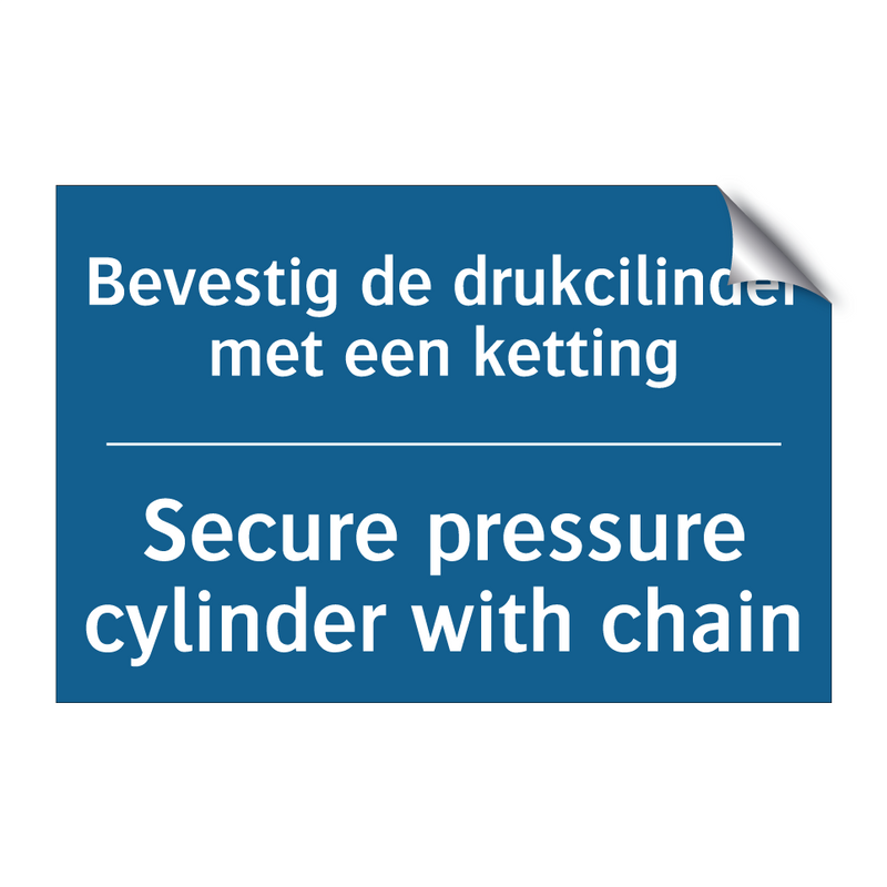 Bevestig de drukcilinder met een /.../ - Secure pressure cylinder with /.../