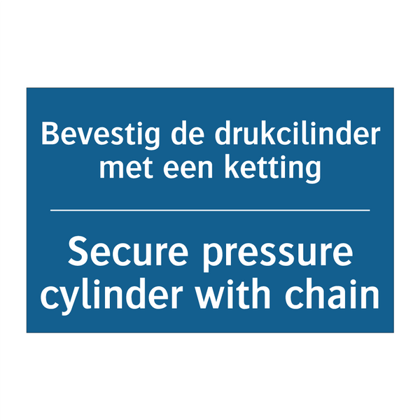 Bevestig de drukcilinder met een /.../ - Secure pressure cylinder with /.../