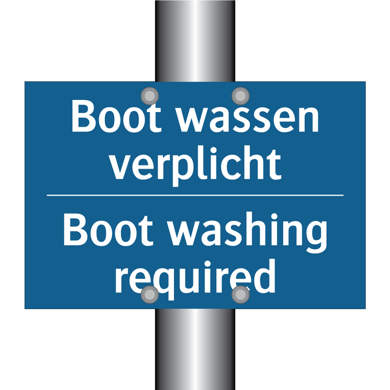 Boot wassen verplicht - Boot washing required & Boot wassen verplicht - Boot washing required