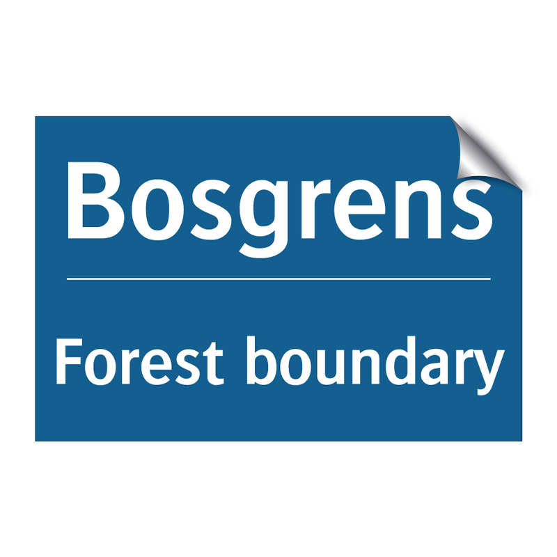 Bosgrens - Forest boundary & Bosgrens - Forest boundary & Bosgrens - Forest boundary