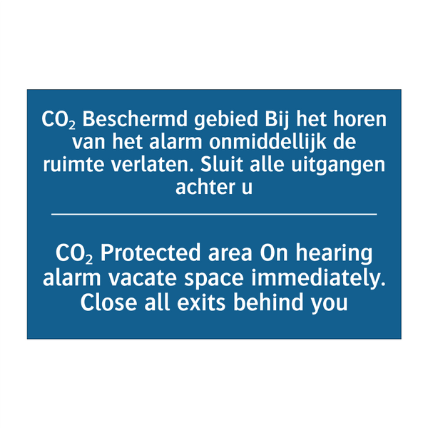 CO₂ Beschermd gebied Bij het horen /.../ - CO₂ Protected area On hearing /.../