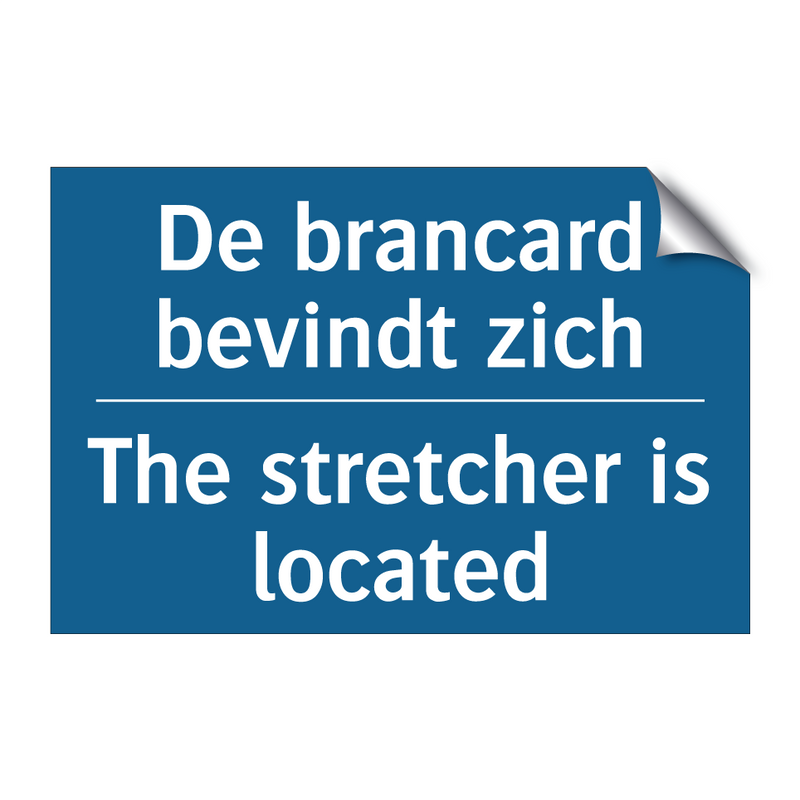 De brancard bevindt zich - The stretcher is located