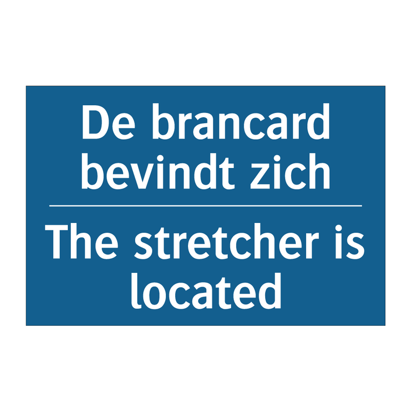 De brancard bevindt zich - The stretcher is located