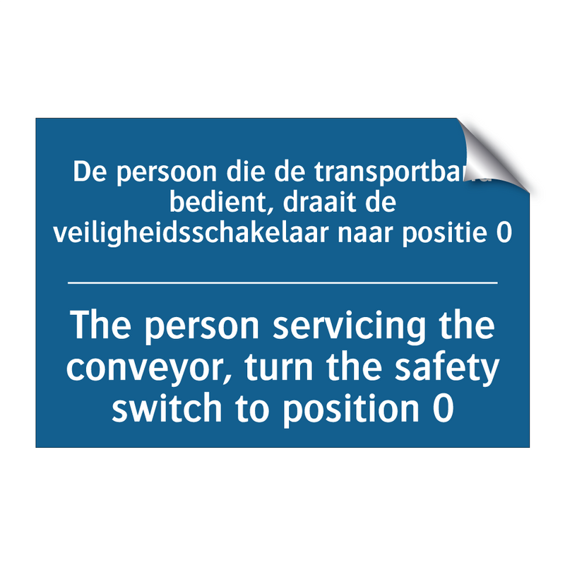 De persoon die de transportband /.../ - The person servicing the conveyor, /.../