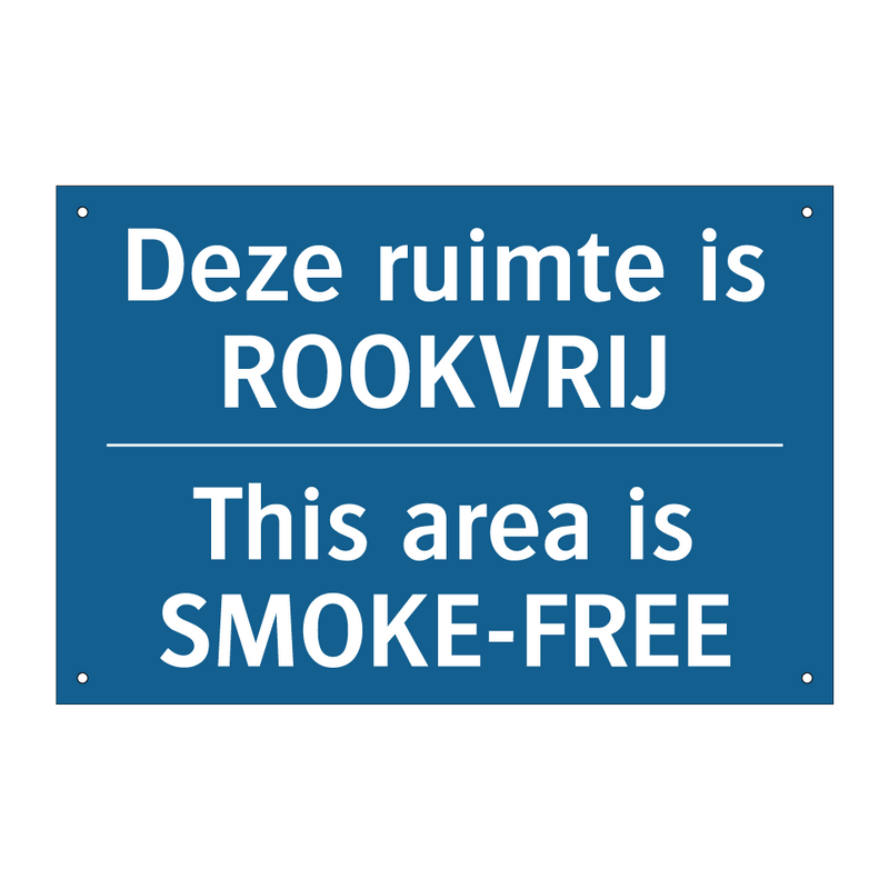 Deze ruimte is ROOKVRIJ - This area is SMOKE-FREE