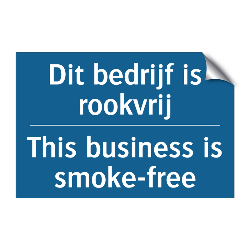 Dit bedrijf is rookvrij - This business is smoke-free