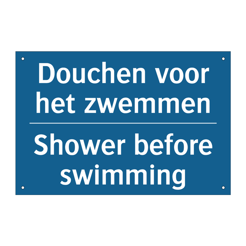 Douchen voor het zwemmen - Shower before swimming