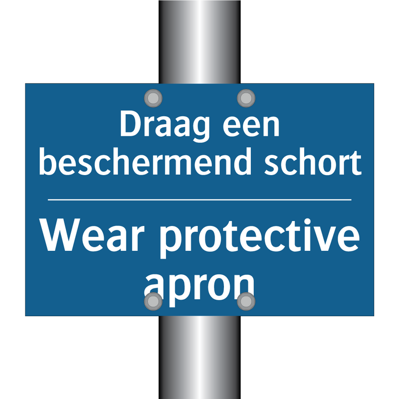 Draag een beschermend schort - Wear protective apron