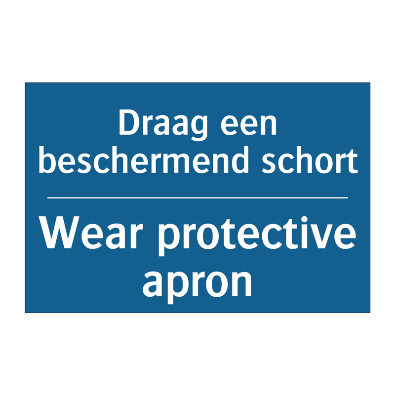 Draag een beschermend schort - Wear protective apron