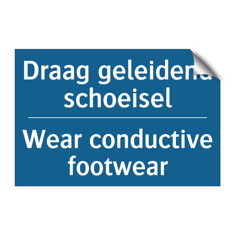 Draag geleidend schoeisel - Wear conductive footwear