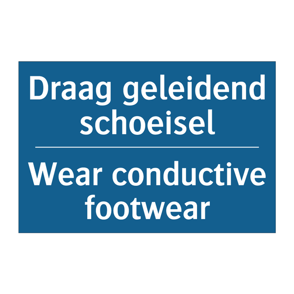 Draag geleidend schoeisel - Wear conductive footwear