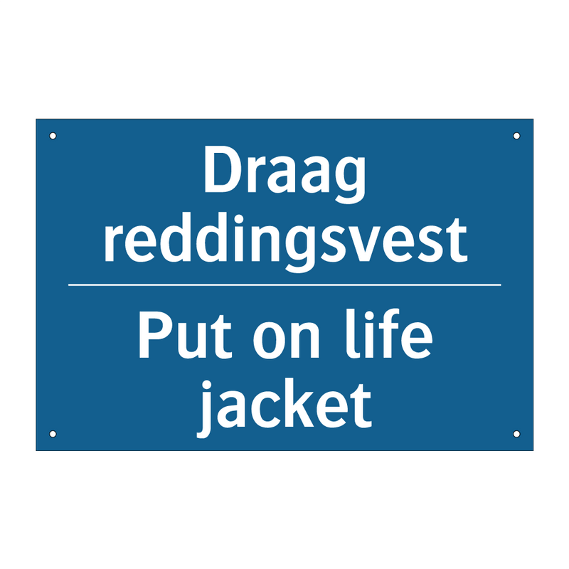 Draag reddingsvest - Put on life jacket & Draag reddingsvest - Put on life jacket