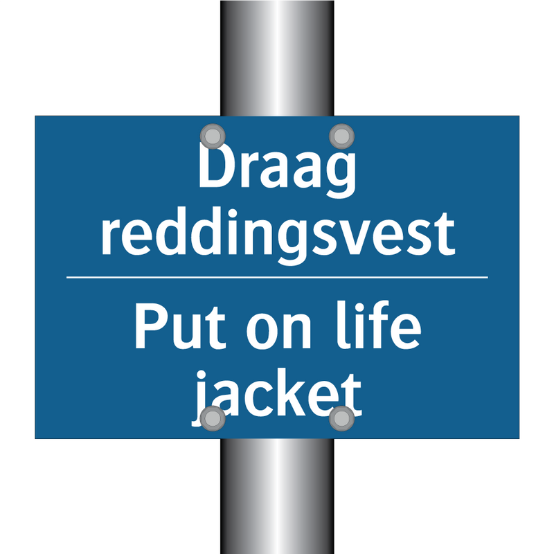 Draag reddingsvest - Put on life jacket & Draag reddingsvest - Put on life jacket