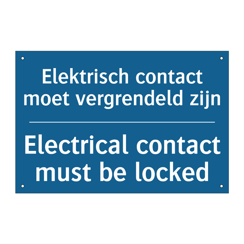 Elektrisch contact moet vergrendeld /.../ - Electrical contact must be locked /.../