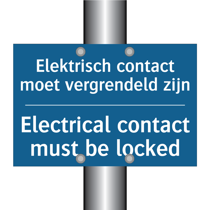 Elektrisch contact moet vergrendeld /.../ - Electrical contact must be locked /.../