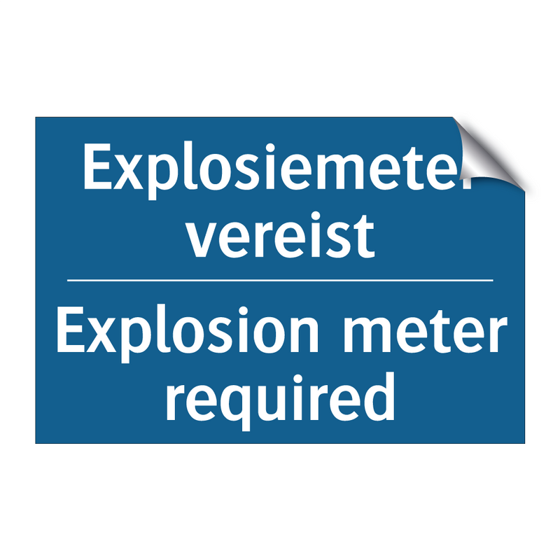 Explosiemeter vereist - Explosion meter required & Explosiemeter vereist - Explosion meter required