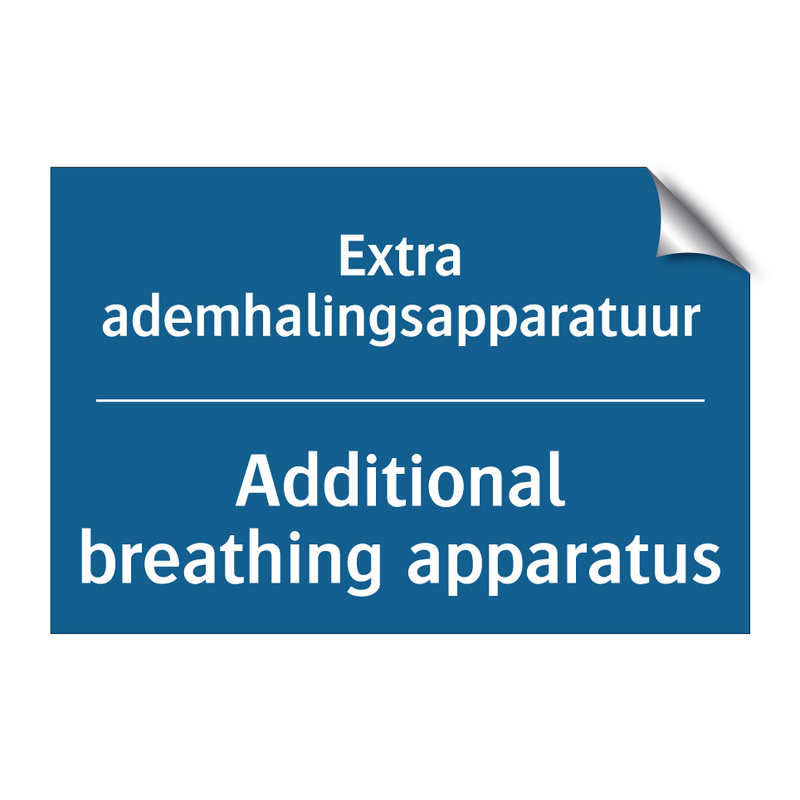 Extra ademhalingsapparatuur - Additional breathing apparatus