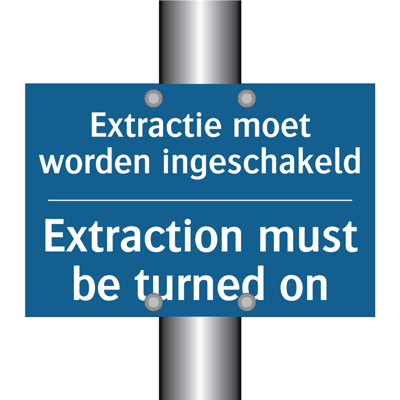 Extractie moet worden ingeschakeld /.../ - Extraction must be turned on