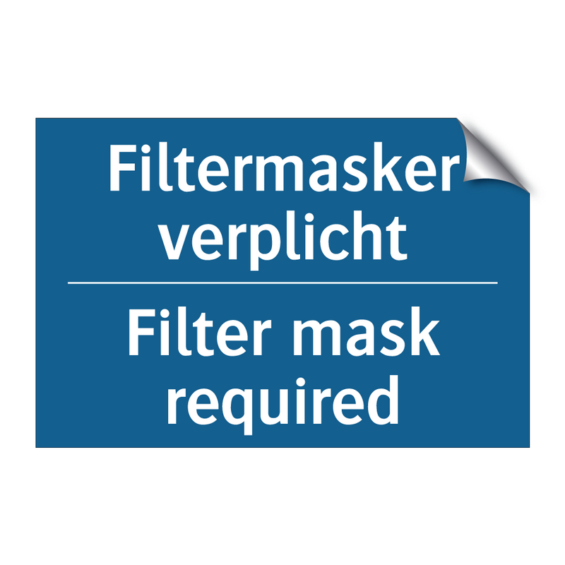 Filtermasker verplicht - Filter mask required & Filtermasker verplicht - Filter mask required