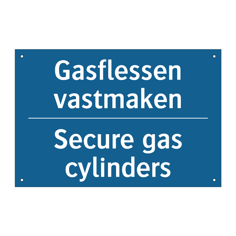 Gasflessen vastmaken - Secure gas cylinders & Gasflessen vastmaken - Secure gas cylinders