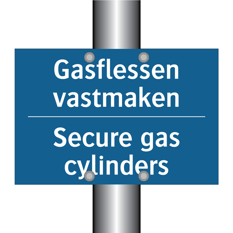 Gasflessen vastmaken - Secure gas cylinders & Gasflessen vastmaken - Secure gas cylinders