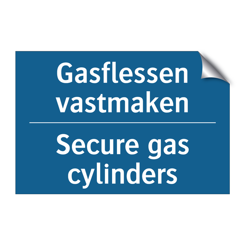 Gasflessen vastmaken - Secure gas cylinders & Gasflessen vastmaken - Secure gas cylinders