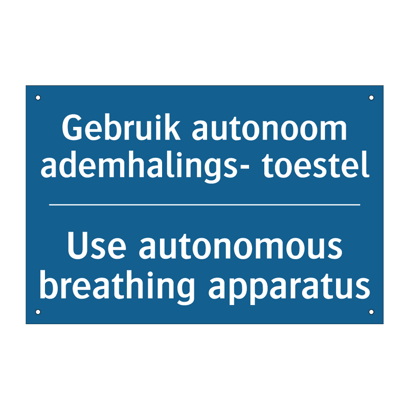 Gebruik autonoom ademhalings- /.../ - Use autonomous breathing apparatus /.../