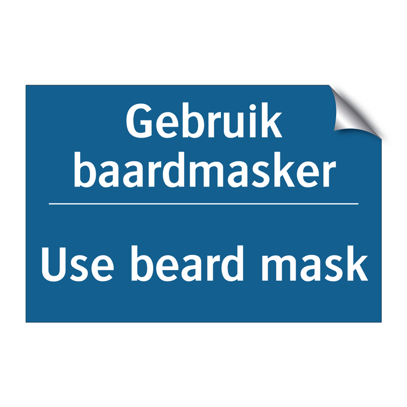 Gebruik baardmasker - Use beard mask & Gebruik baardmasker - Use beard mask