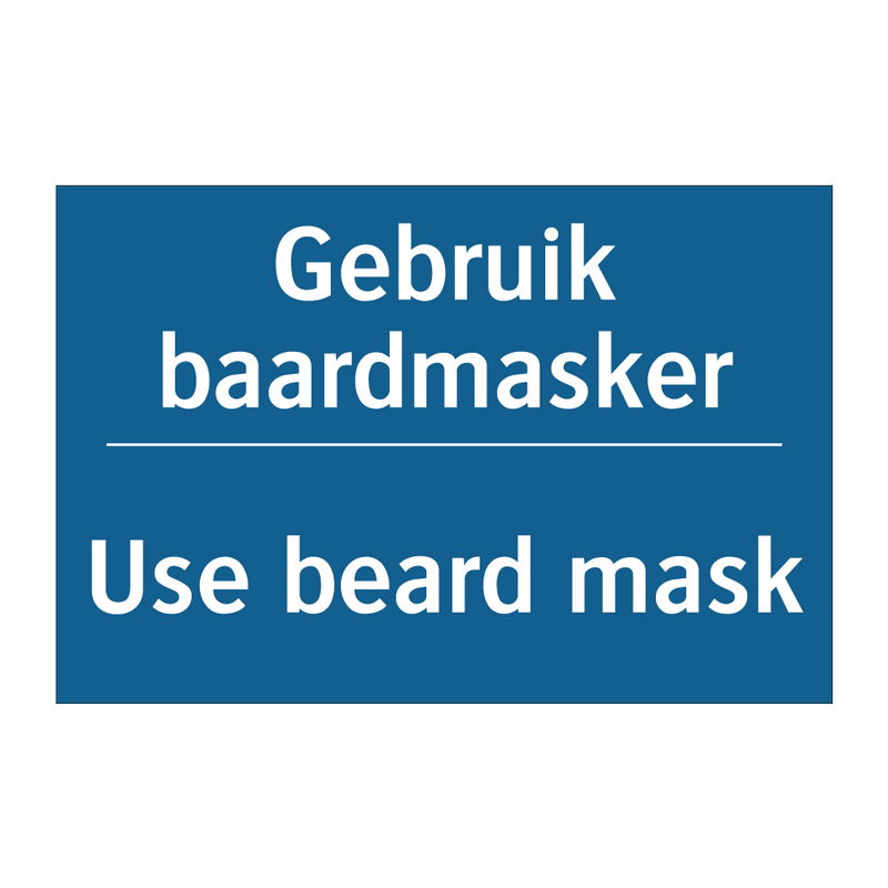 Gebruik baardmasker - Use beard mask & Gebruik baardmasker - Use beard mask