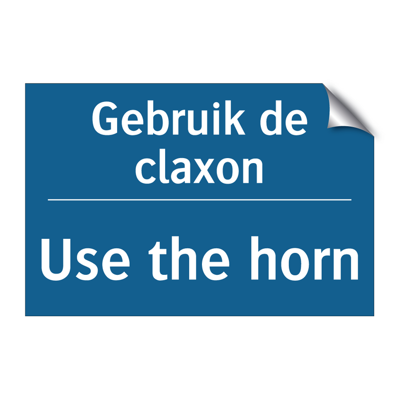 Gebruik de claxon - Use the horn & Gebruik de claxon - Use the horn