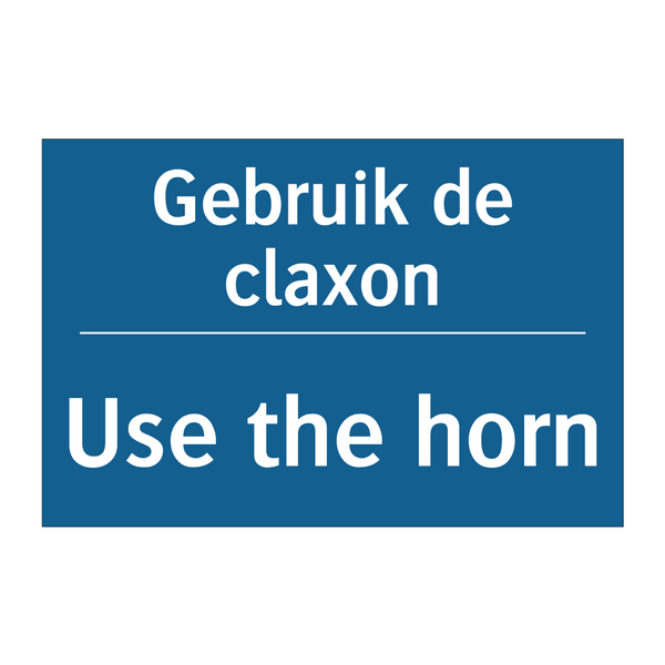 Gebruik de claxon - Use the horn & Gebruik de claxon - Use the horn