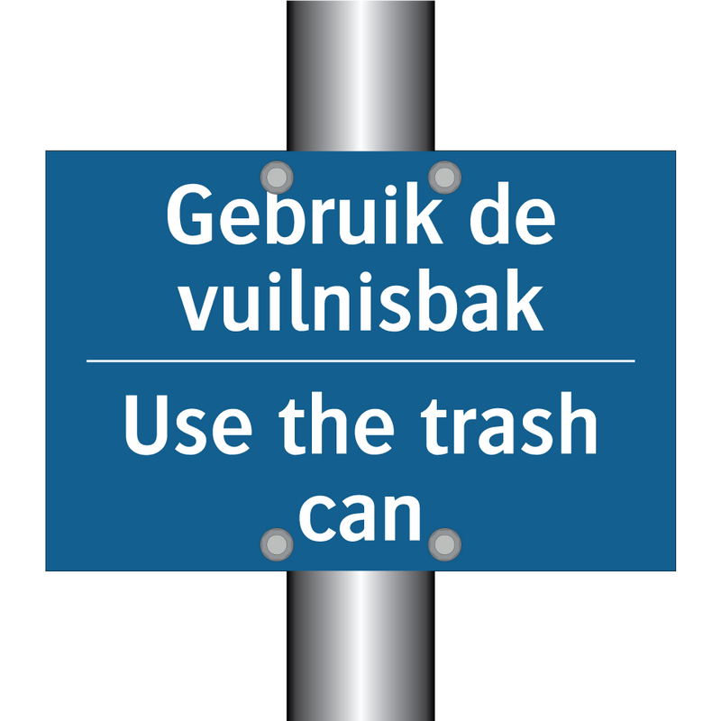 Gebruik de vuilnisbak - Use the trash can & Gebruik de vuilnisbak - Use the trash can