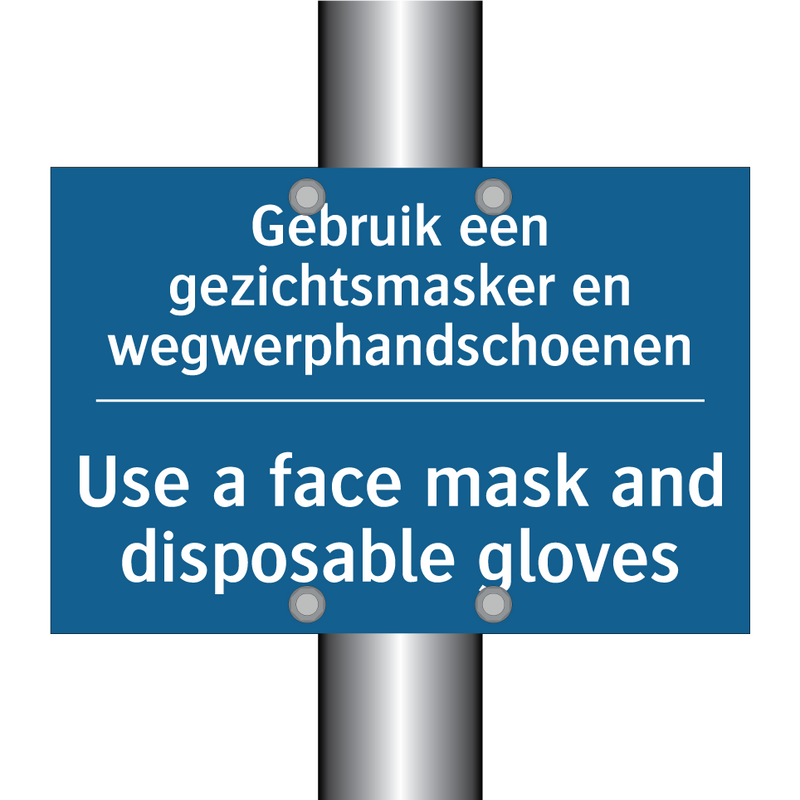 Gebruik een gezichtsmasker en /.../ - Use a face mask and disposable /.../