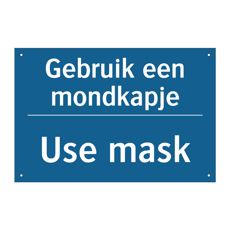 Gebruik een mondkapje - Use mask & Gebruik een mondkapje - Use mask