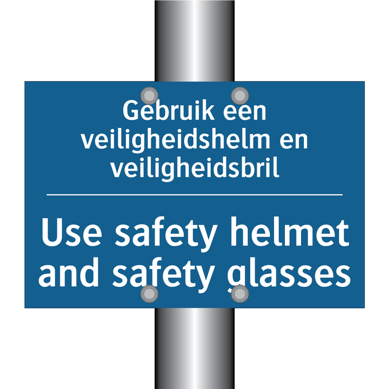 Gebruik een veiligheidshelm en /.../ - Use safety helmet and safety glasses /.../