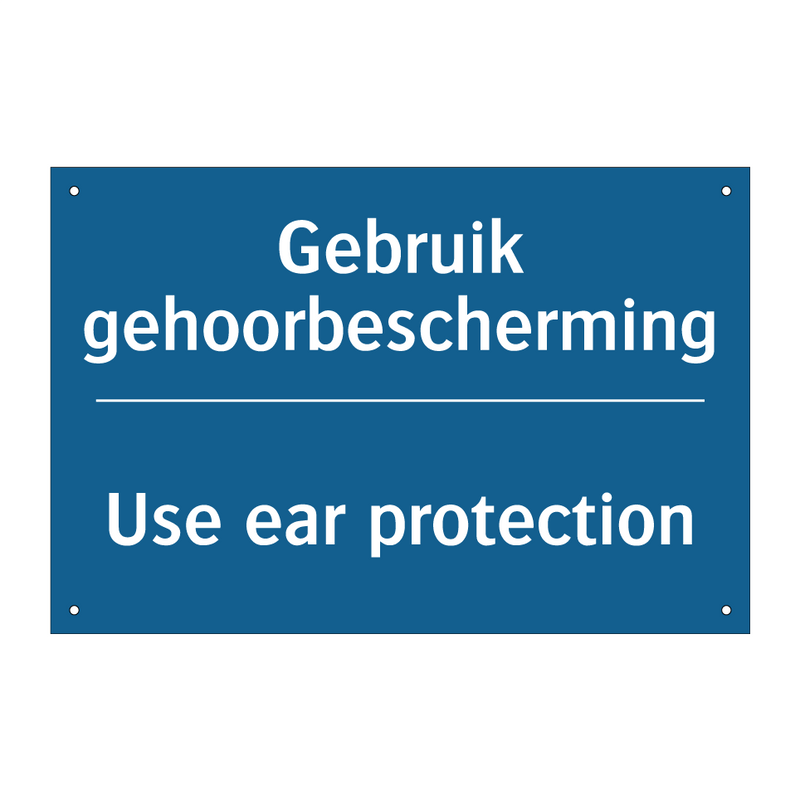 Gebruik gehoorbescherming - Use ear protection & Gebruik gehoorbescherming - Use ear protection