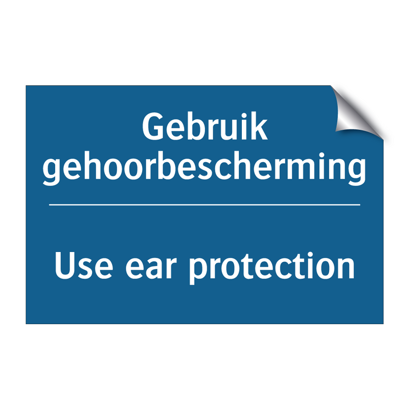 Gebruik gehoorbescherming - Use ear protection & Gebruik gehoorbescherming - Use ear protection