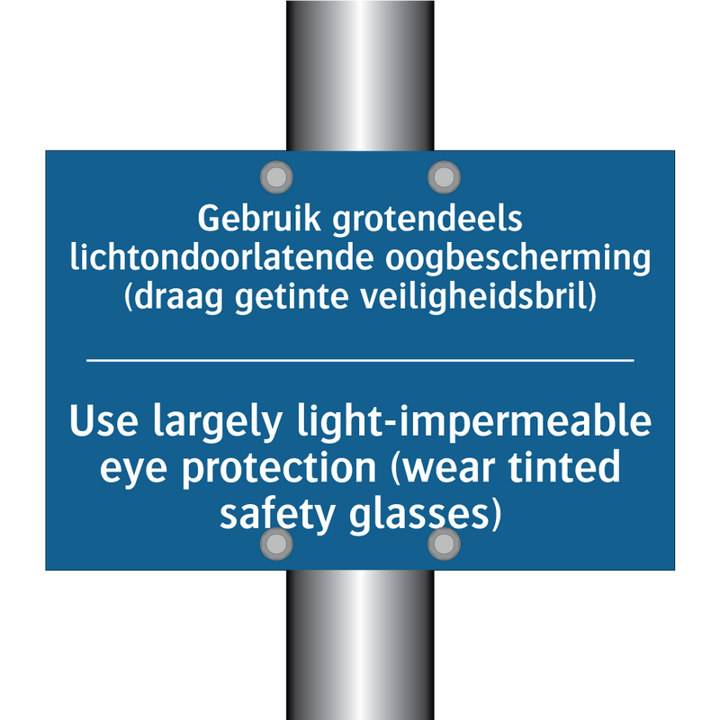 Gebruik grotendeels lichtondoorlatende /.../ - Use largely light-impermeable /.../