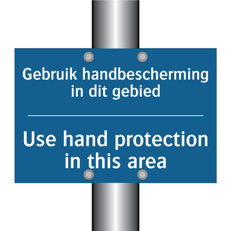 Gebruik handbescherming in dit /.../ - Use hand protection in this area /.../