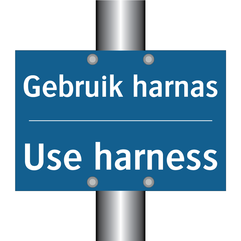 Gebruik harnas - Use harness & Gebruik harnas - Use harness & Gebruik harnas - Use harness