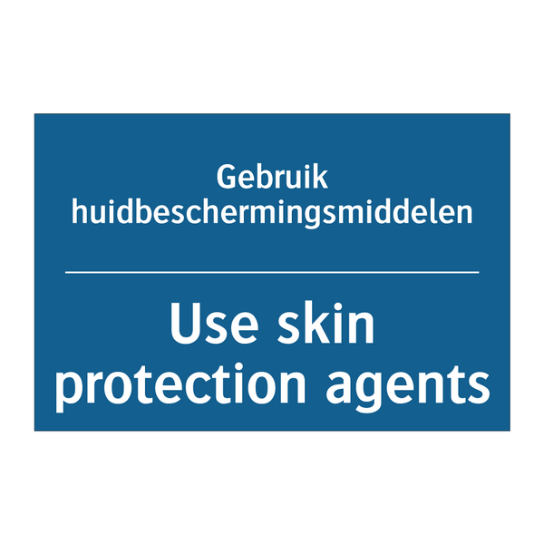 Gebruik huidbeschermingsmiddelen /.../ - Use skin protection agents