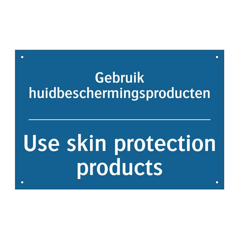 Gebruik huidbeschermingsproducten /.../ - Use skin protection products