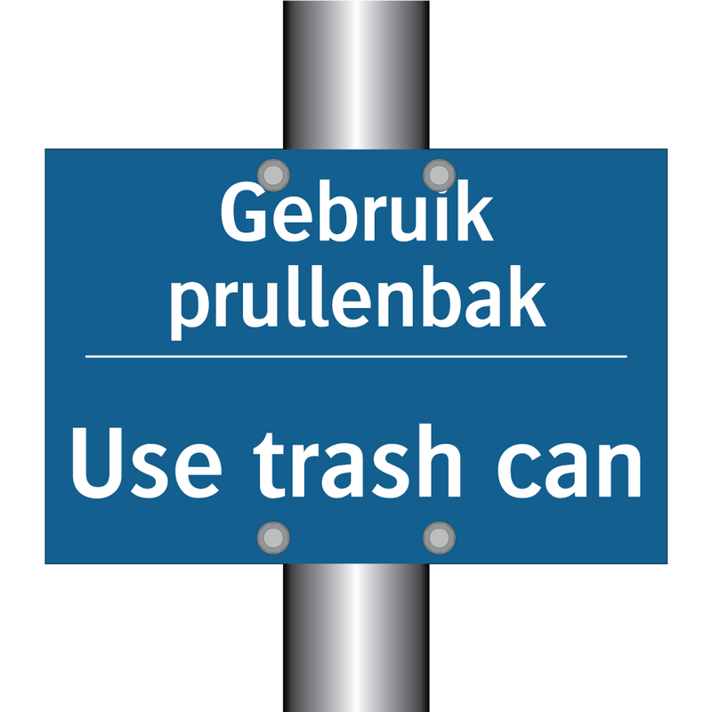 Gebruik prullenbak - Use trash can & Gebruik prullenbak - Use trash can