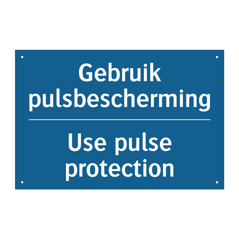 Gebruik pulsbescherming - Use pulse protection & Gebruik pulsbescherming - Use pulse protection