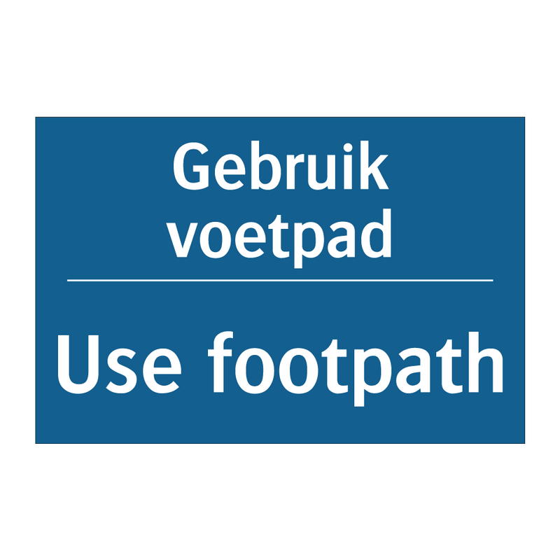 Gebruik voetpad - Use footpath & Gebruik voetpad - Use footpath & Gebruik voetpad - Use footpath